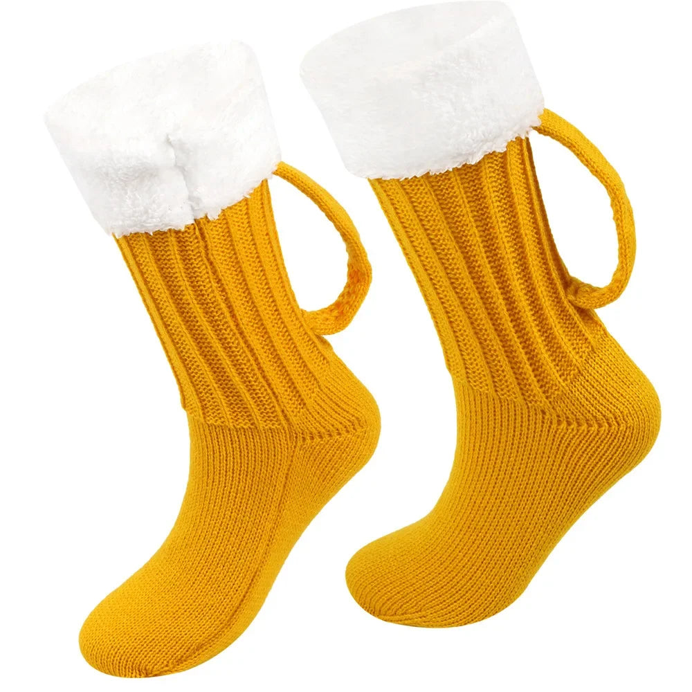 Beer Mug Knitted Socks