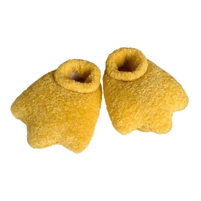 Plush Duck Paw Slippers | Warm Fuzzy Comfort
