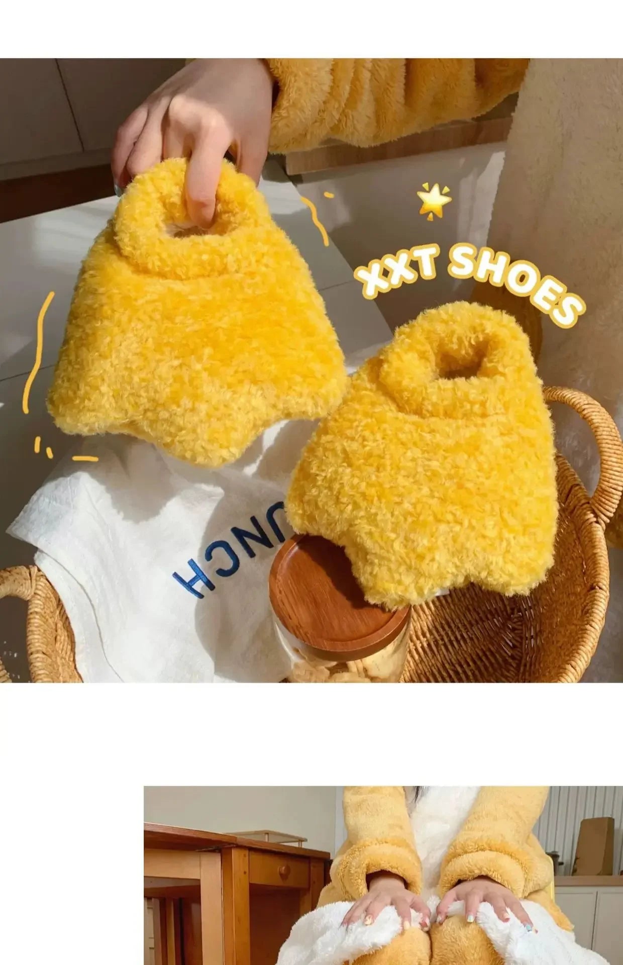 Plush Duck Paw Slippers | Warm Fuzzy Comfort