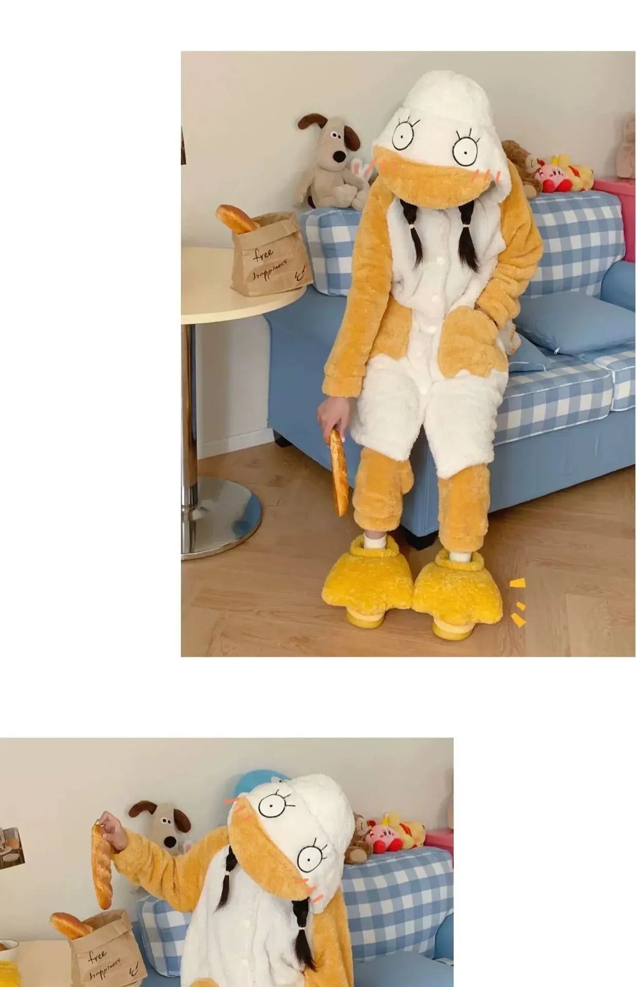 Plush Duck Paw Slippers | Warm Fuzzy Comfort