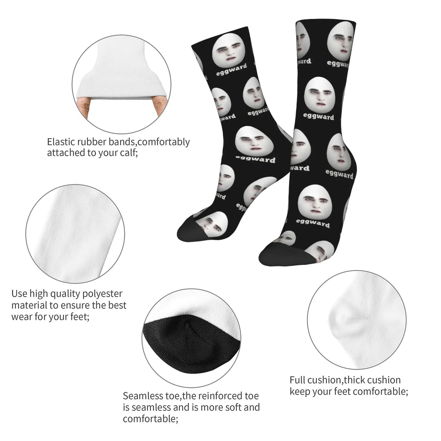 Eggward Funny Meme Socks