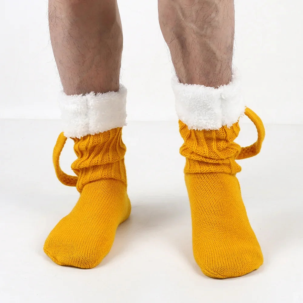 Beer Mug Knitted Socks